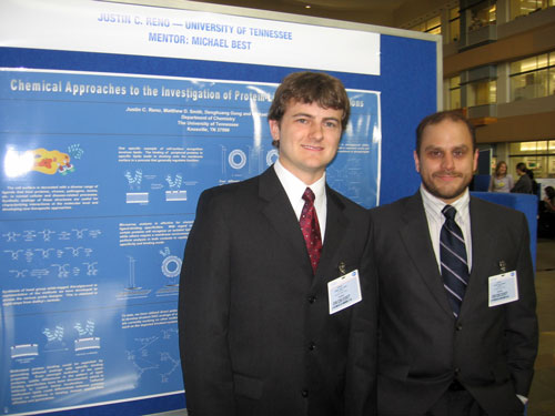 Justin and Dr. Best present their research at the reception for Justin?s Summer Research Fellowship at Pfizer Global Research in Groton, CT (September 27th, 2007)
